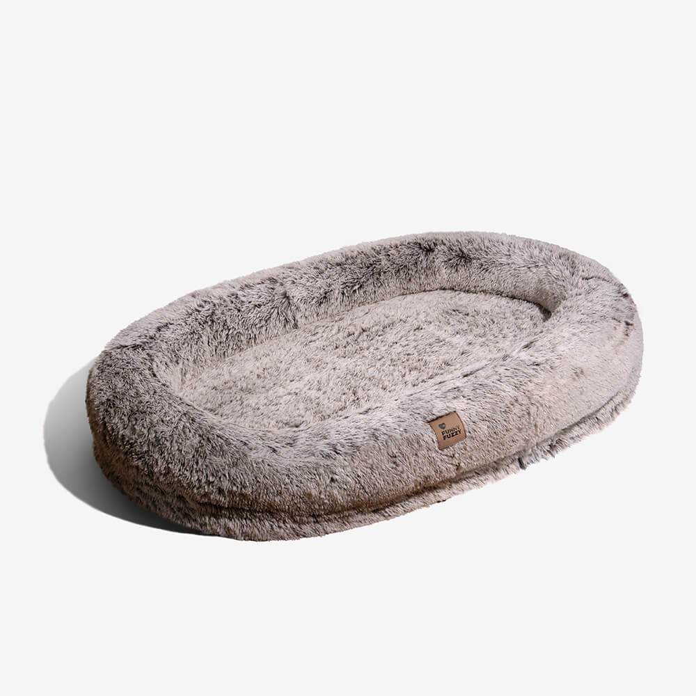 Lyxig superstor Sleep Deeper oval säng för människor och hundar