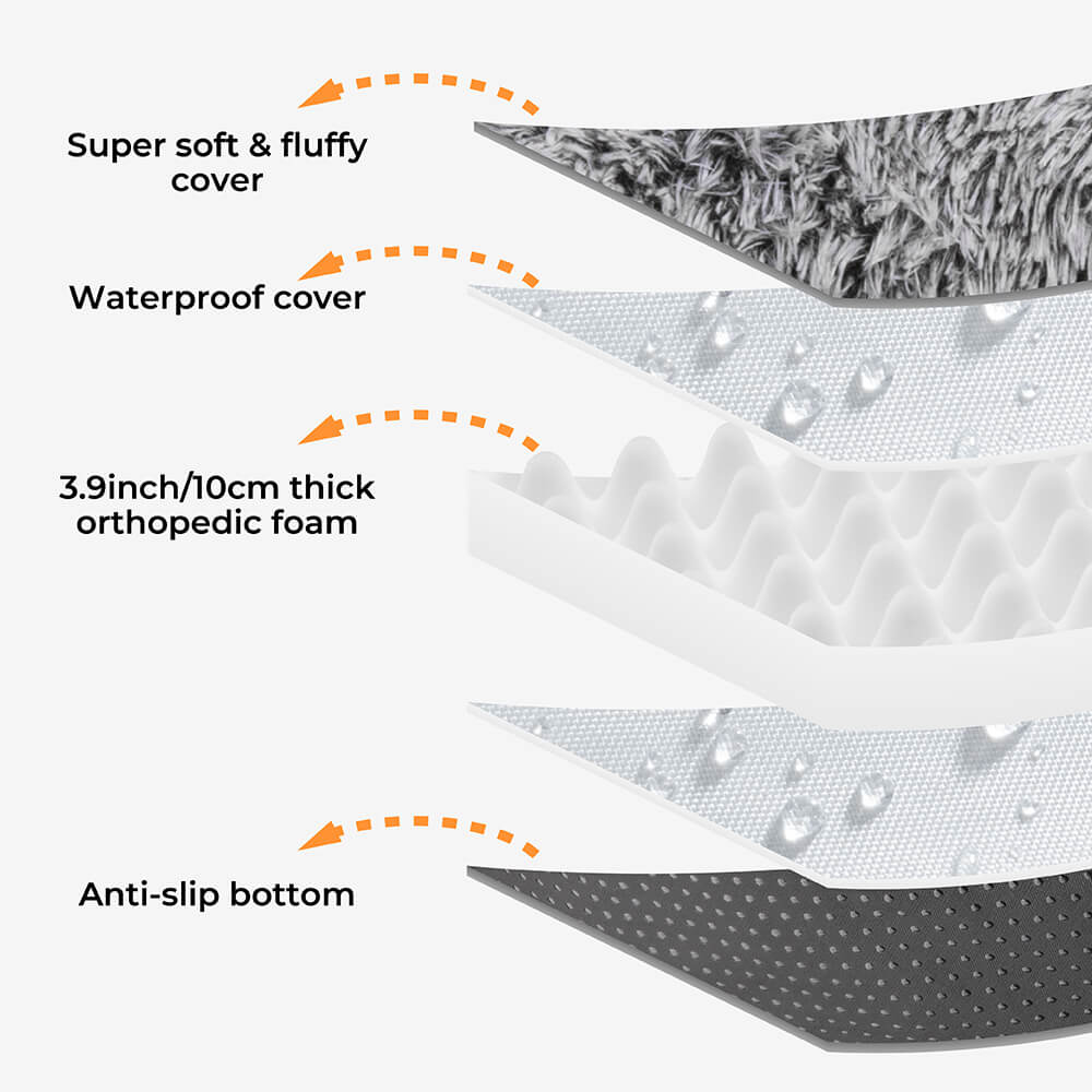 Lyxig superstor Sleep Deeper oval säng för människor och hundar