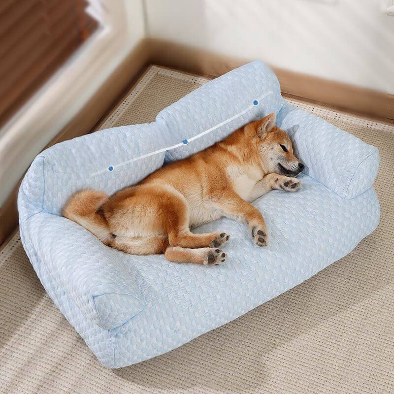 Ice Silk Cooling Pet Bed Andningsbar Tvättbar Hundbädd