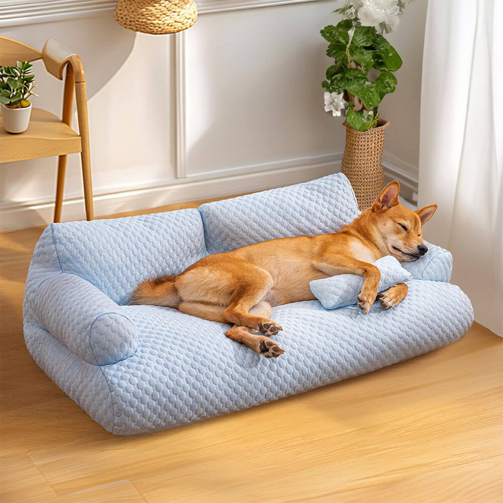 Ice Silk Cooling Pet Bed Andningsbar Tvättbar Hundbädd