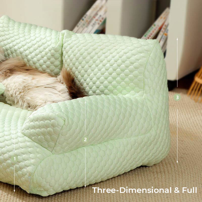 Ice Silk Cooling Pet Bed Andningsbar Tvättbar Hundbädd