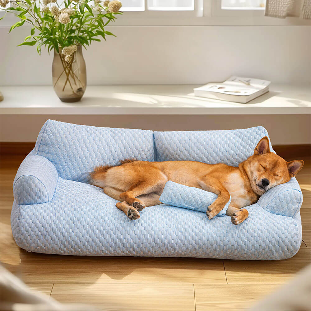Ice Silk Cooling Pet Bed Andningsbar Tvättbar Hundbädd