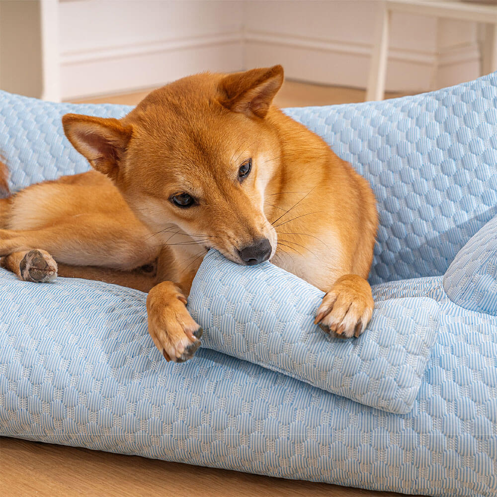 Ice Silk Cooling Pet Bed Andningsbar Tvättbar Hundbädd