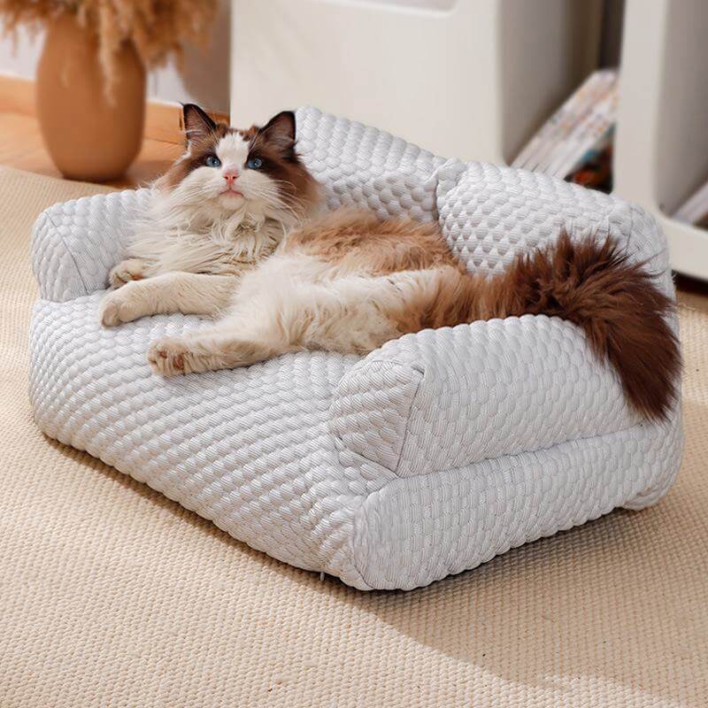 Ice Silk Cooling Pet Bed Andningsbar Tvättbar Hundbädd