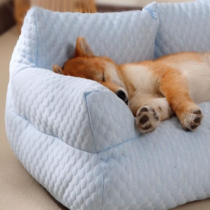 Ice Silk Cooling Pet Bed Andningsbar Tvättbar Hundbädd