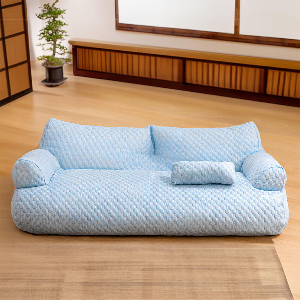 Ice Silk Cooling Pet Bed Andningsbar Tvättbar Hundbädd