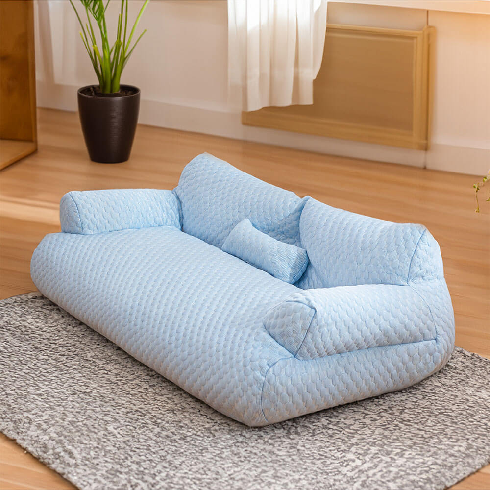 Ice Silk Cooling Pet Bed Andningsbar Tvättbar Hundbädd